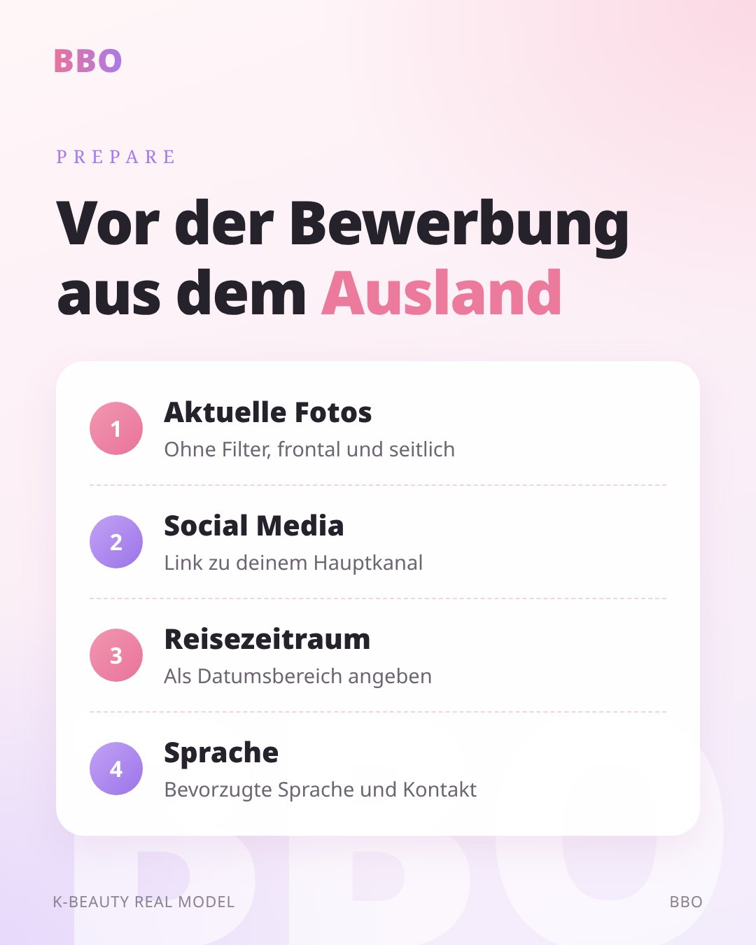 Vor der Bewerbung aus dem Ausland