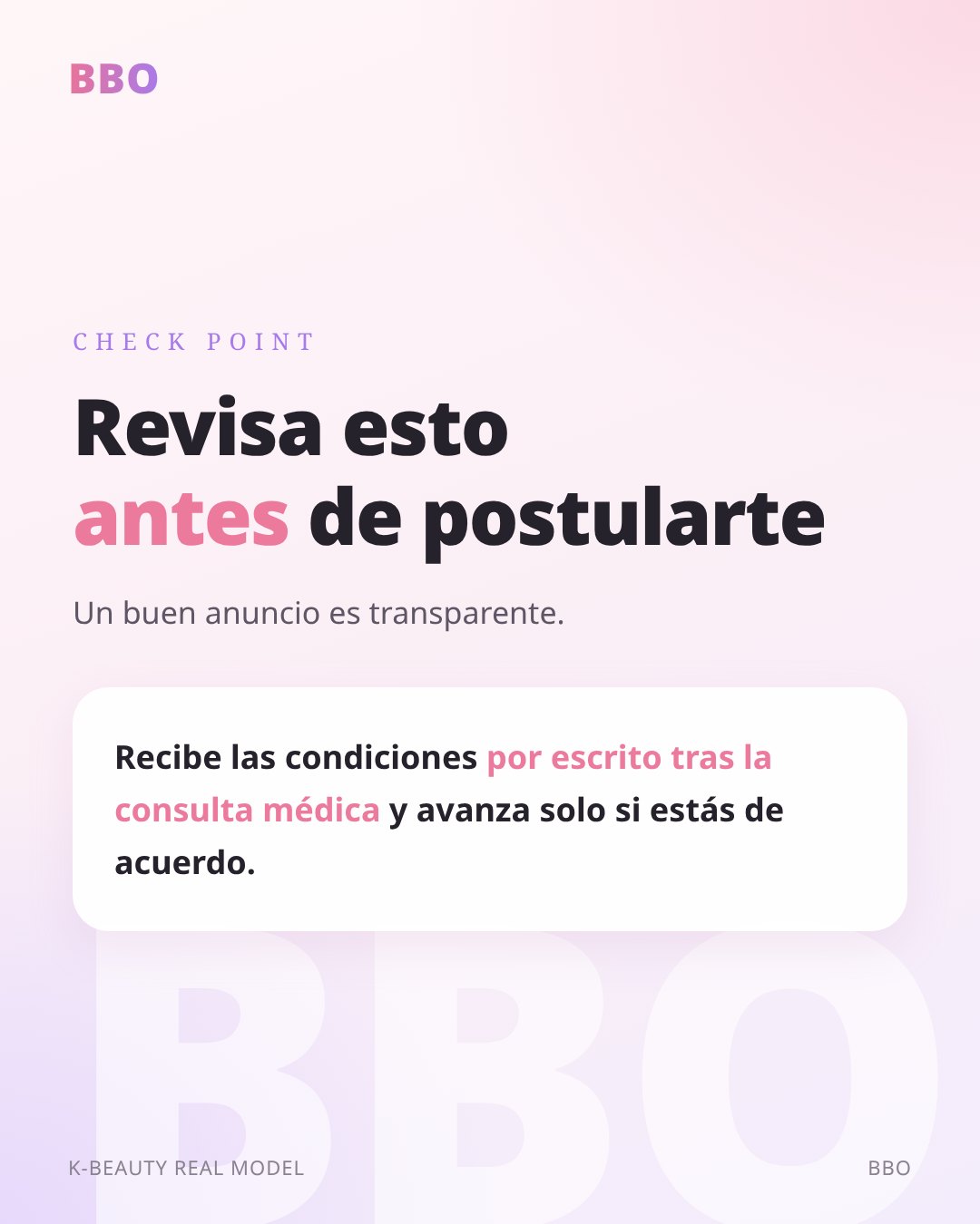 Revisa esto antes de postularte — Un buen anuncio es transparente.