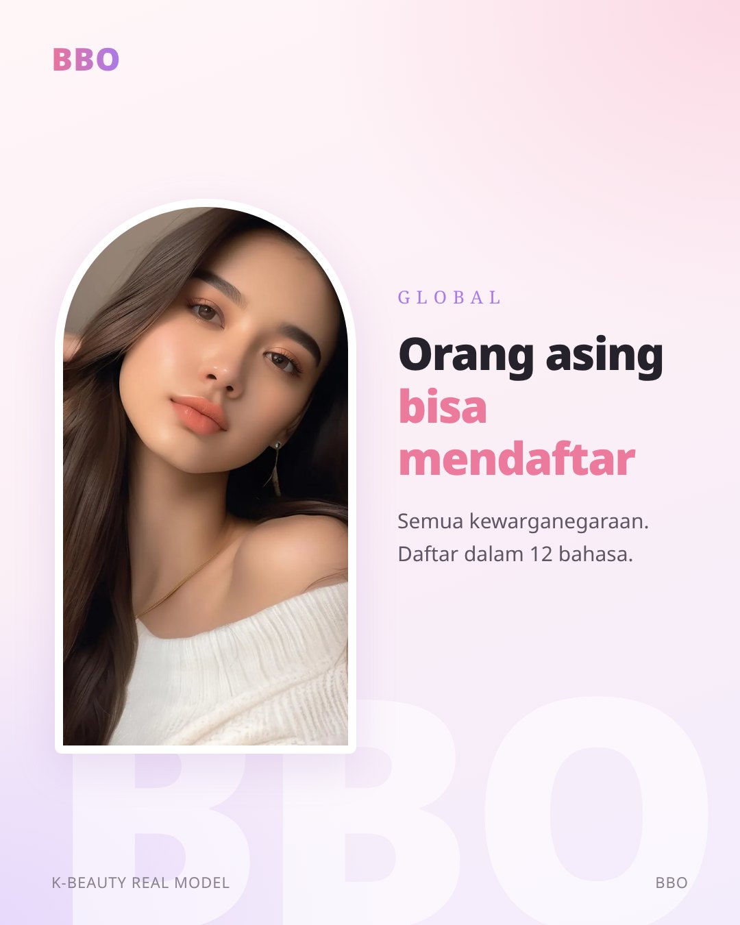 Orang asing bisa mendaftar — Semua kewarganegaraan. Daftar dalam 12 bahasa.