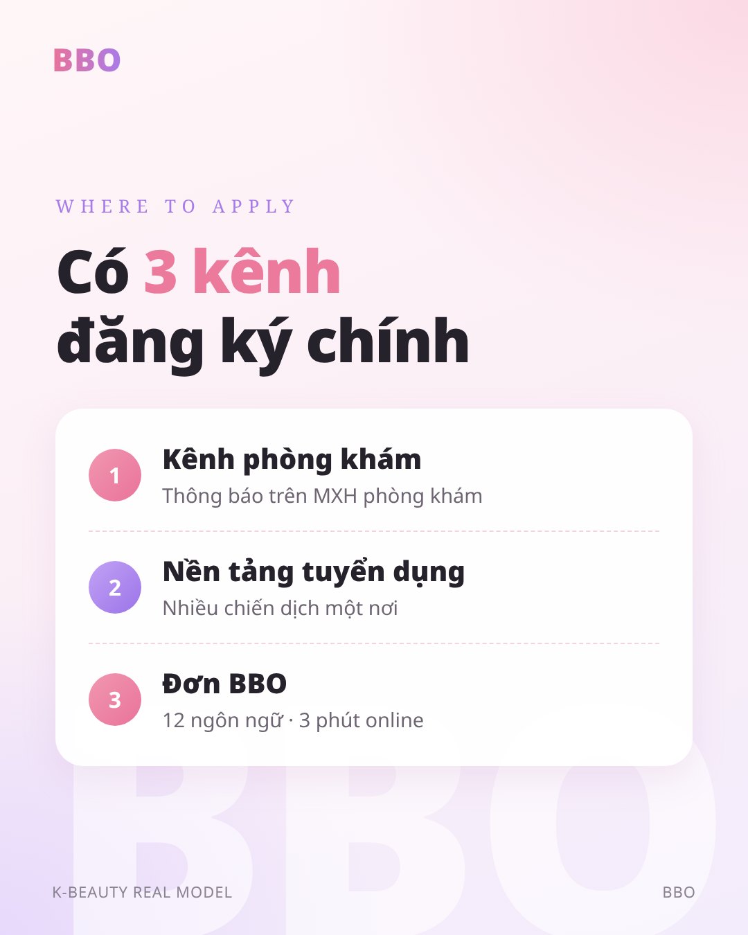 Có 3 kênh đăng ký chính