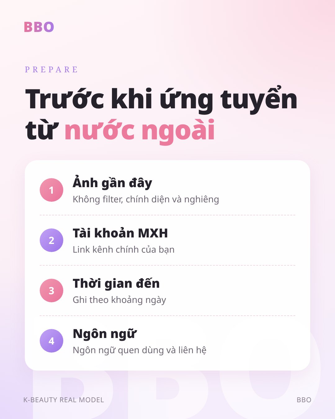 Trước khi ứng tuyển từ nước ngoài